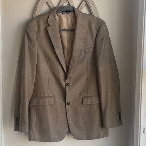 Tommy Hilfiger men’s beige & dark brown houndstooth blazer  38 long